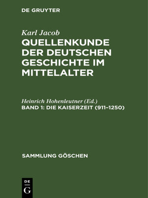 cover image of Die Kaiserzeit (911–1250)